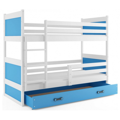 Poschodová posteľ Rico bielo-modrá 160cm x 80cm